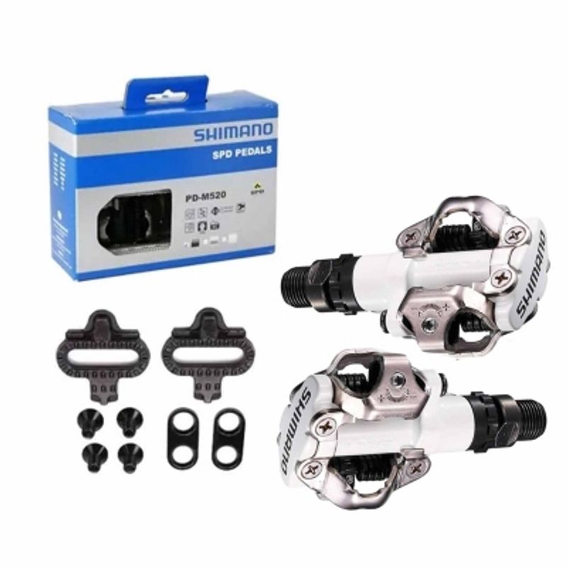 SHIMANO - Pedales  Calas Shimano M520 Deore Spd Originales Mtb