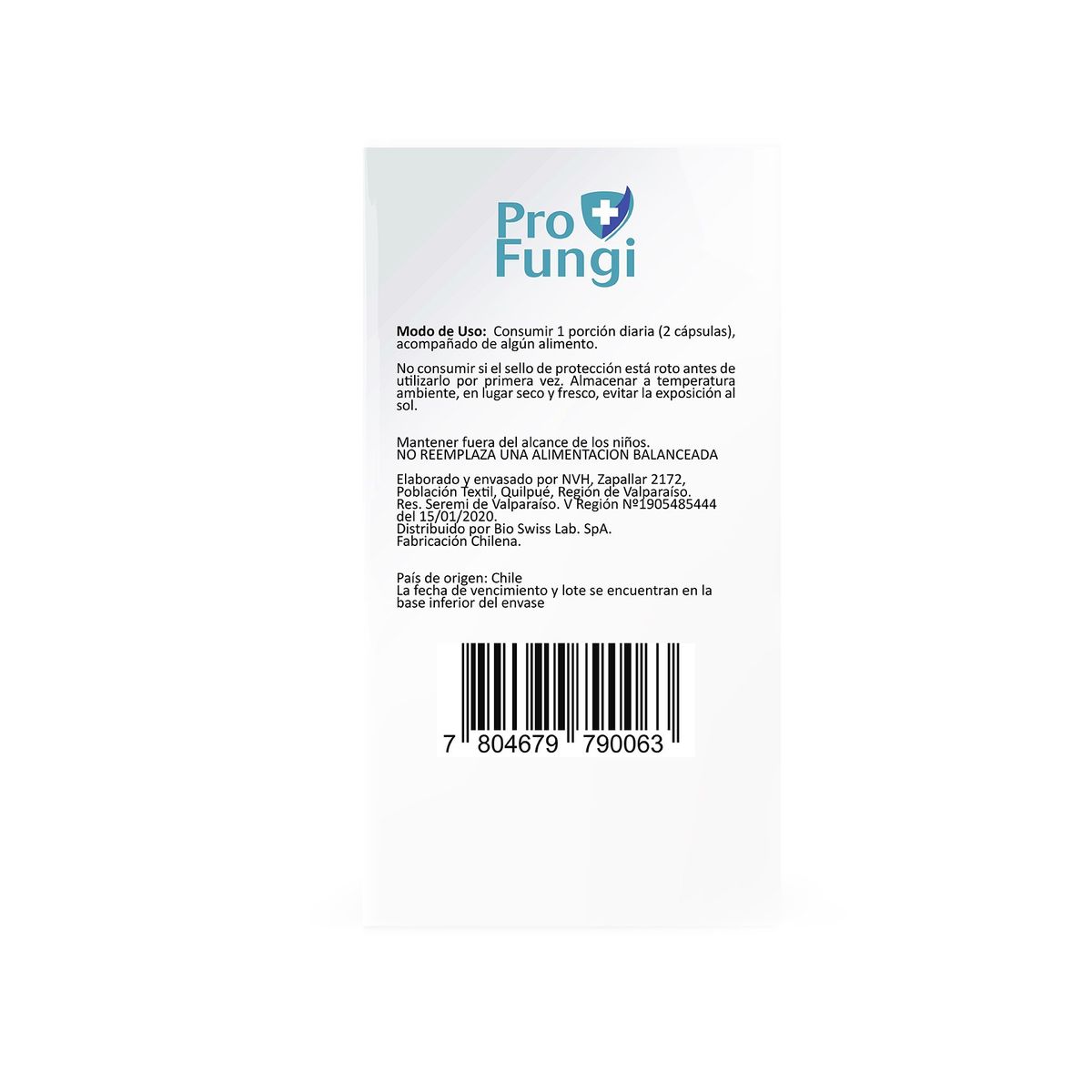 BIO SWISS LAB - PRO FUNGI, MIX 7 HONGOS FUNCIONALES  X 60 CAPS