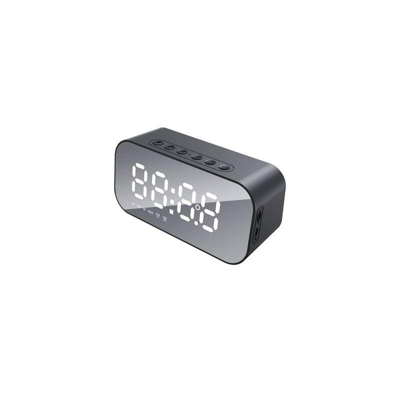 GENERICO - RADIO RELOJ DESPERTADOR BLUETOOTH BATERÍA 6HR LCD LED