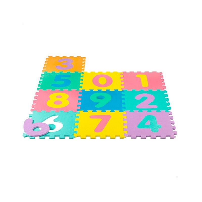 GENERICO - Set de 10x Piezas Goma Eva Didactico Numeros 0-9 - Tatami