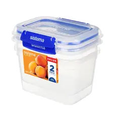 SISTEMA - Set de 2 contenedores Klip It Plus 1.49 lts