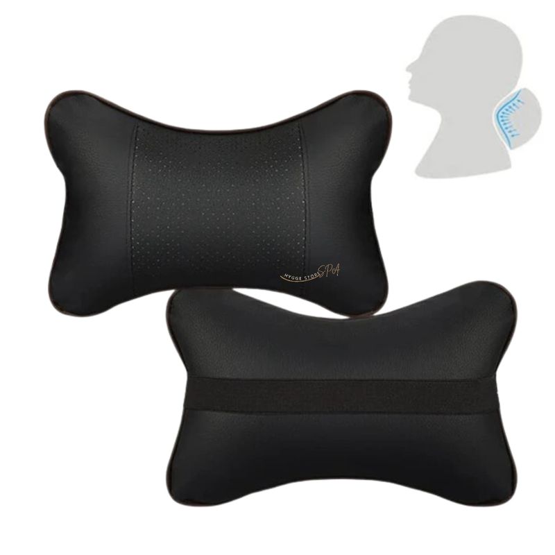 GENERICO - X2 Reposa Cabeza Cojín De Apoyo Cabeza Cuello Para Auto Tela