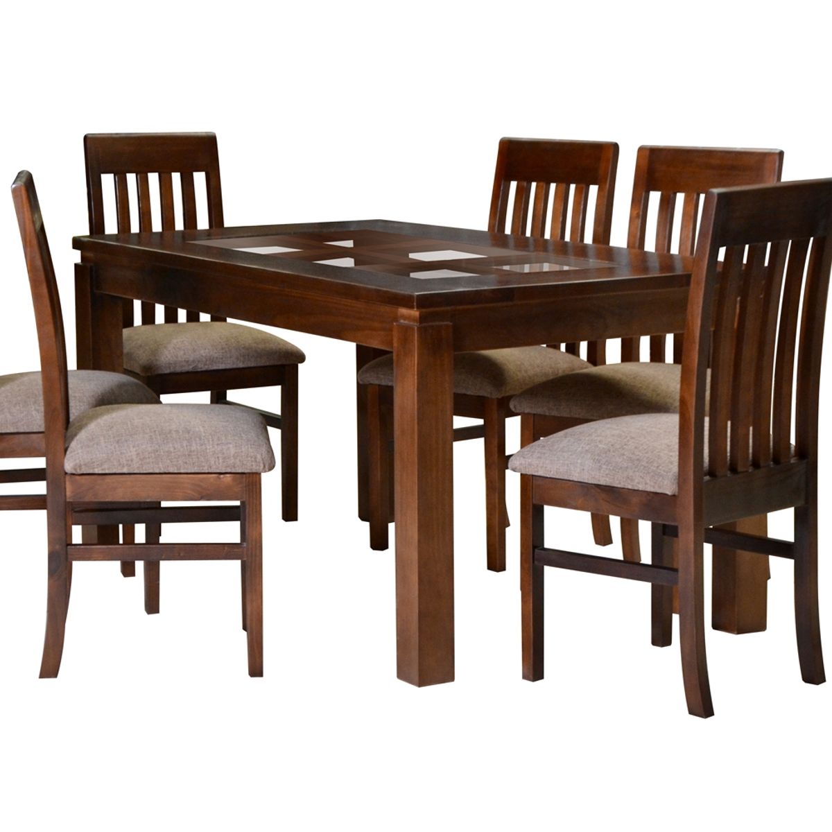 ALMORE - COMEDOR FLORENCIA 6 SILLAS CHOCO CAFE