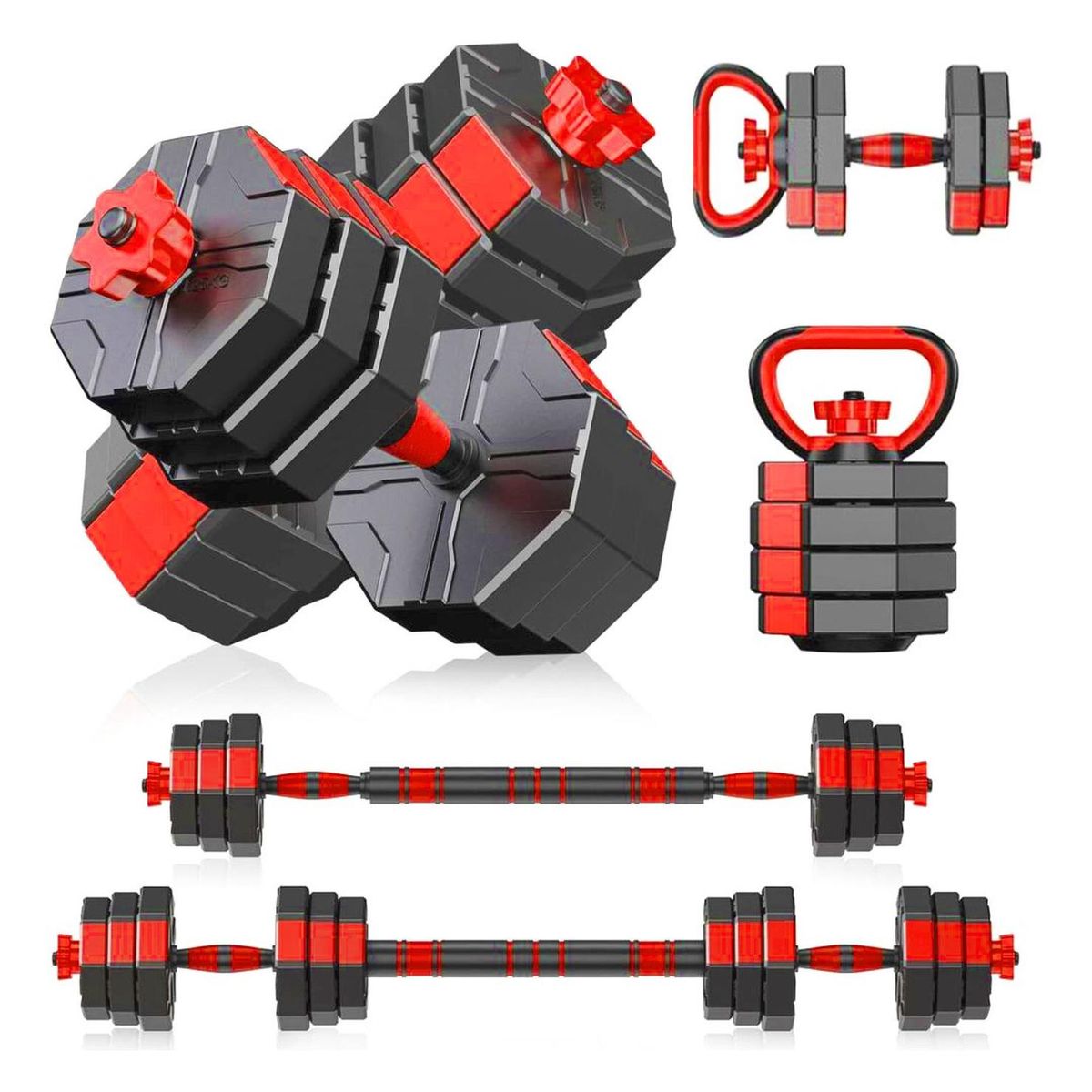 YEP S - Mancuernas 40 Kg  Ajustables Set Completo Rusa kettlebell