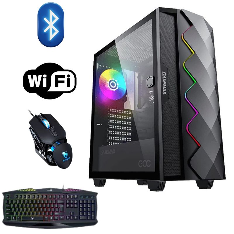 AMD CORP - Pc Gamer Ryzen 5 5600G,16gb Ram, SSD 500gb, Mouse y Teclado Gamer, Wifi, bt