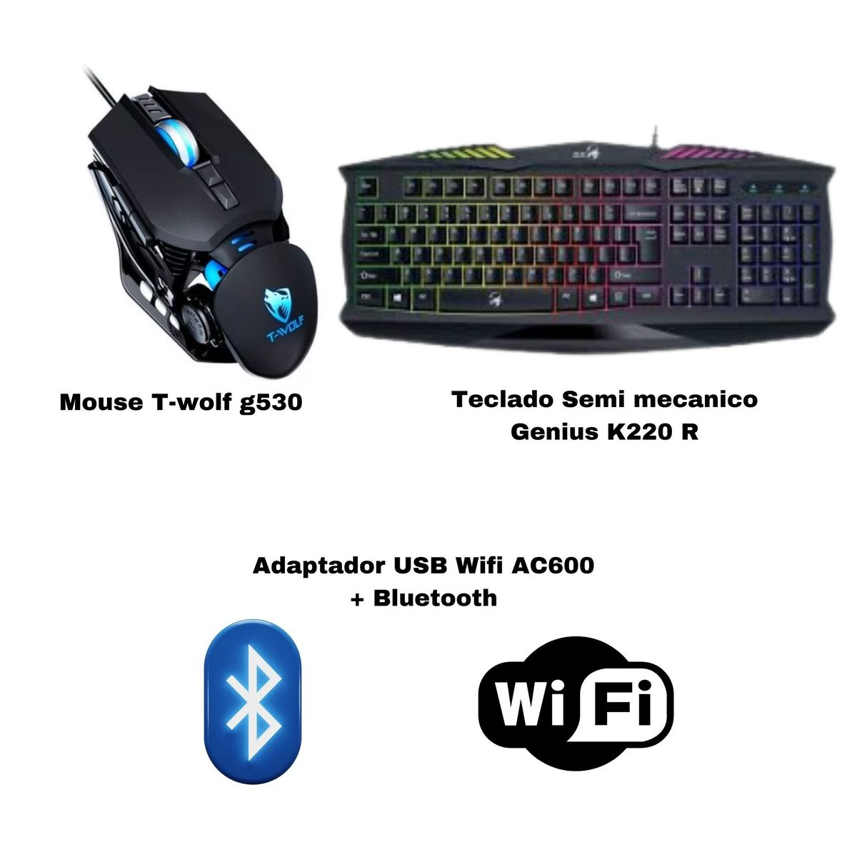 AMD CORP - Pc Gamer Ryzen 5 5600G,16gb Ram, SSD 500gb, Mouse y Teclado Gamer, Wifi, bt