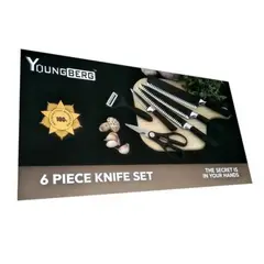 GENERICO - Set De Cuchillas De Cocina 6 Pcs Antideslizante Youngberg