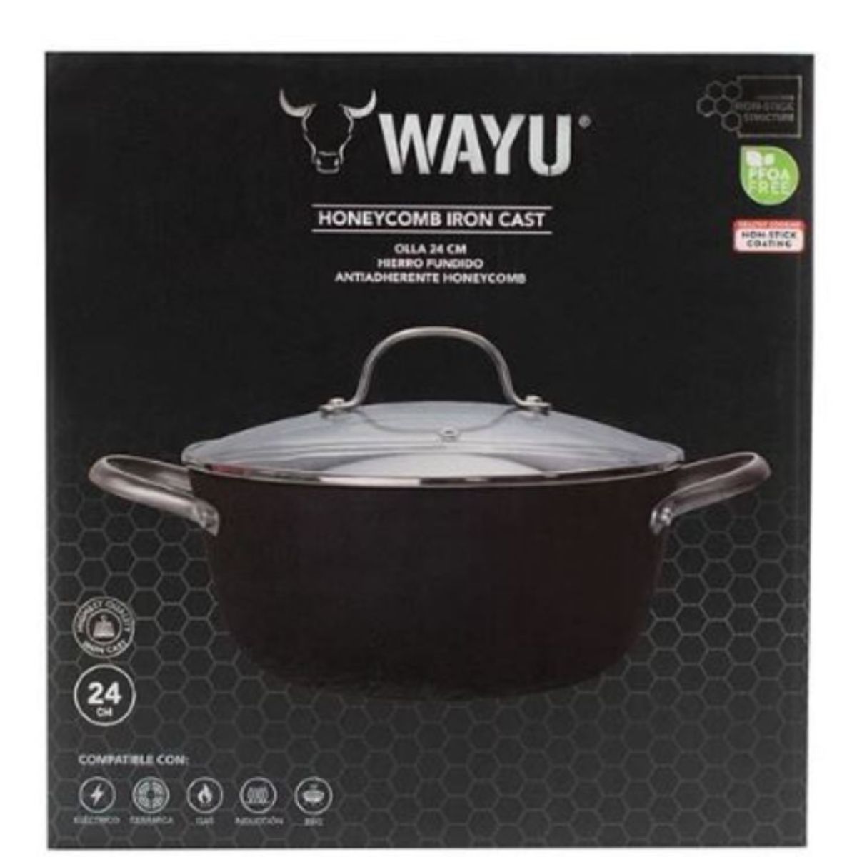 WAYU - OLLA 24CM CTAPA IRON CAST HONEYCOMB WAYU