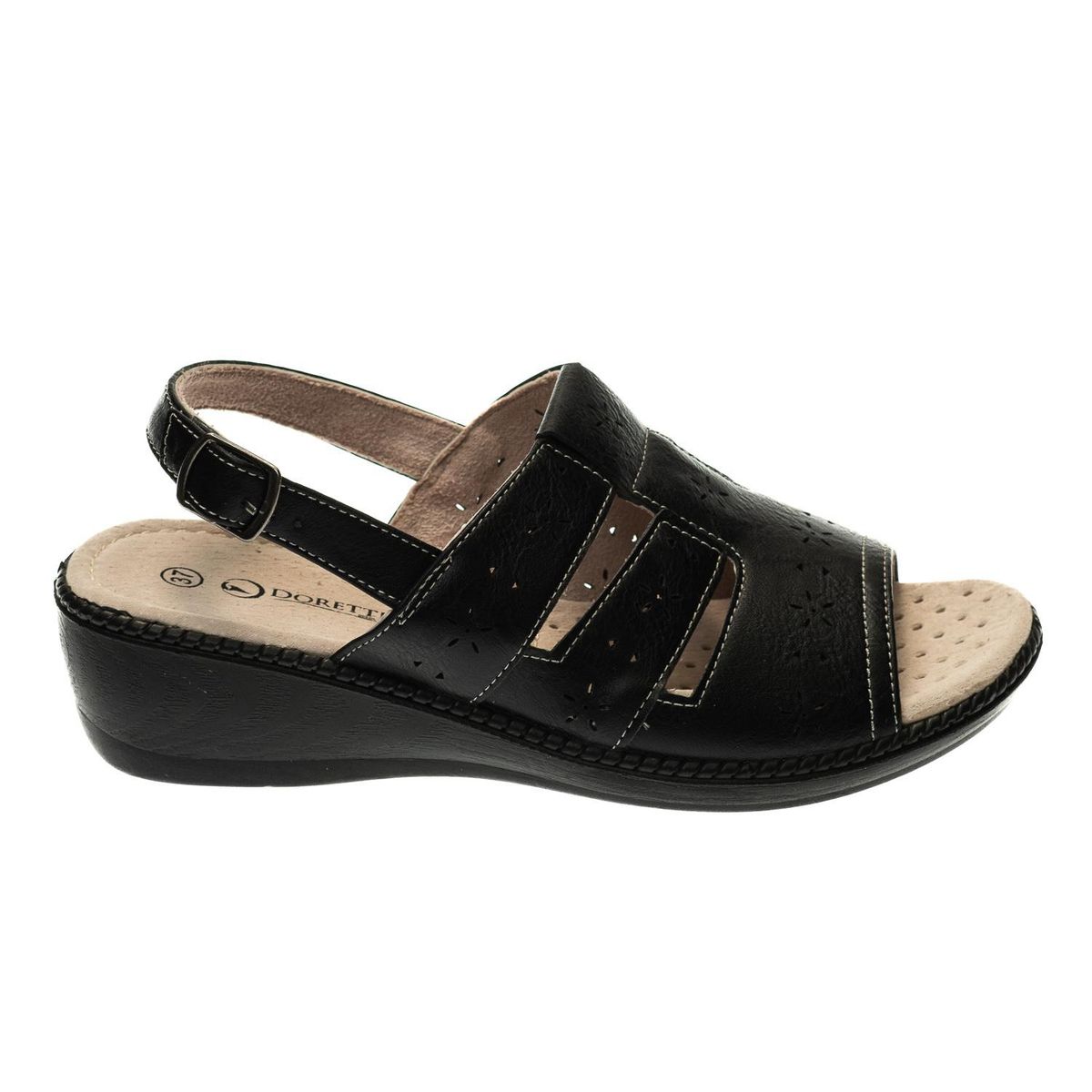 DORETTE - Sandalia Confort Mujer 13024022 - Negro - Dorette - Negro
