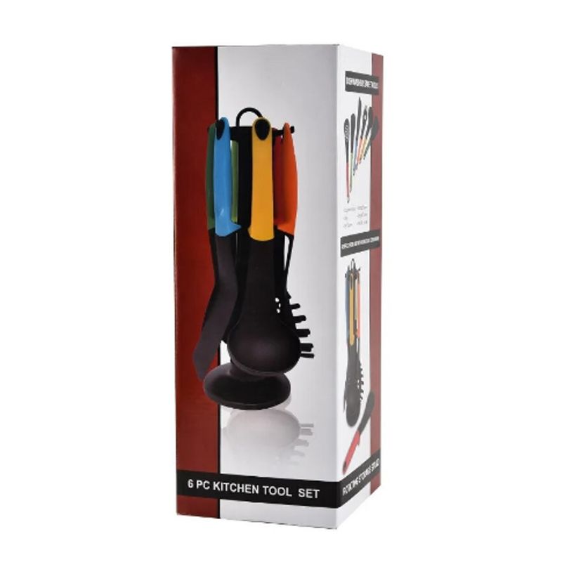 GENERICO - Set 6 Utensilios Para Cocina Cucharones Espumaderas Espátula