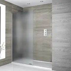 WINKO - Shower door fijo empavonado 100 x 190 Aluminio