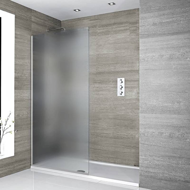 WINKO - Shower door fijo empavonado 80 x 180 Aluminio