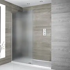 WINKO - Shower door fijo empavonado 80 x 180 Aluminio