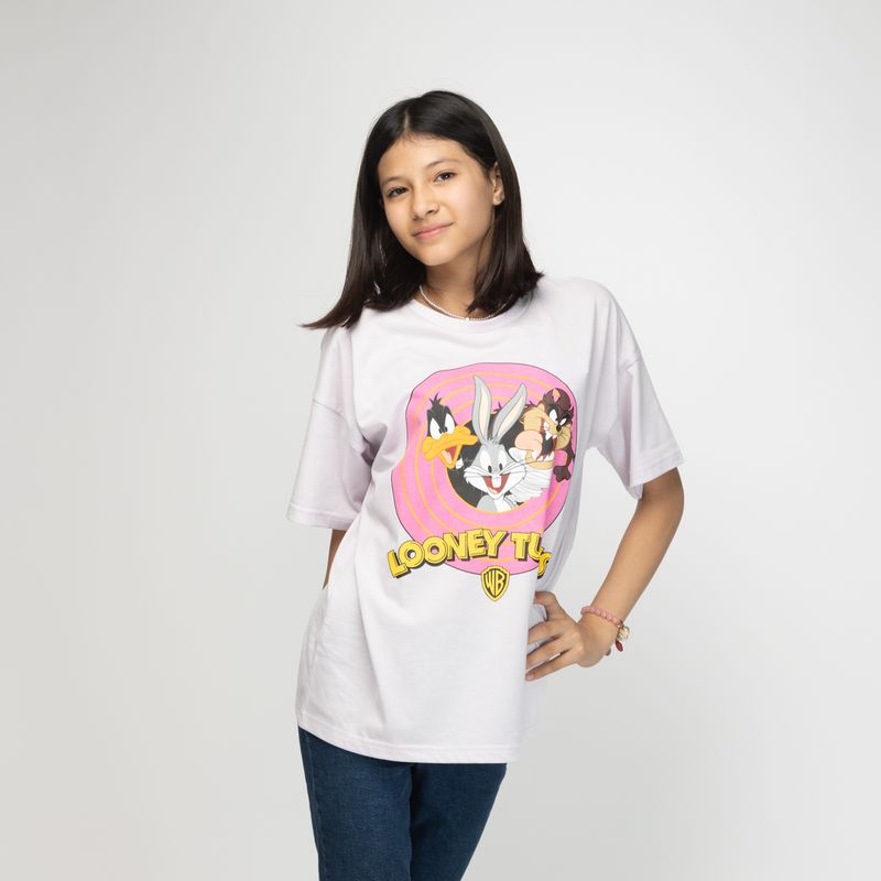 WARNER BROS - Polera Niña Bugs Bunny & Lucas Gris Looney Tunes