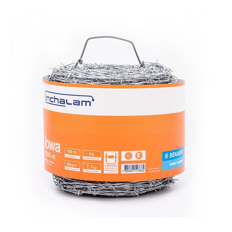 GENERICO - Alambre de puas rollo 14x100MT Inchalam