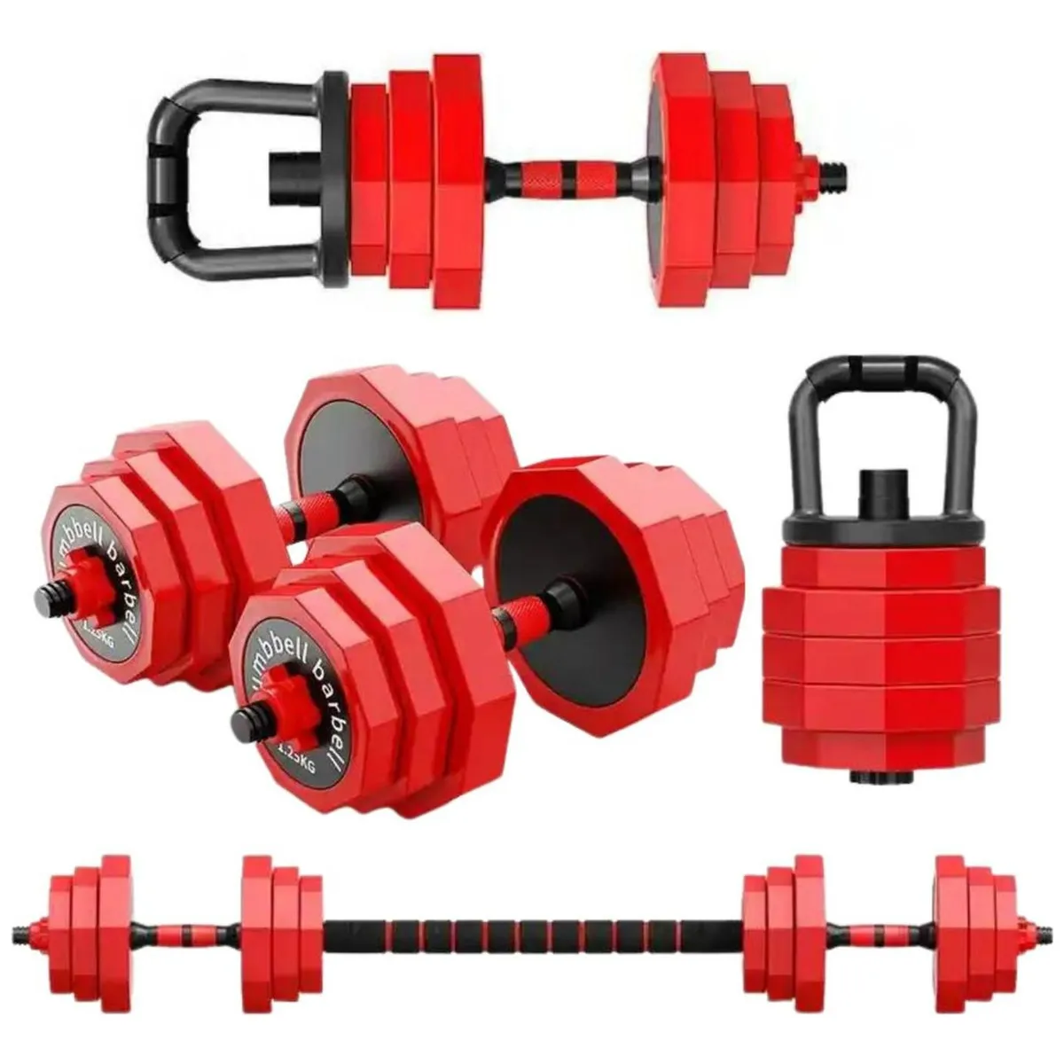 YEP S - Set Mancuernas 20 Kg Barra Rusa Kettlebell Premium