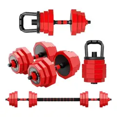 YEP S - Set Mancuernas 20 Kg Barra Rusa Kettlebell Premium