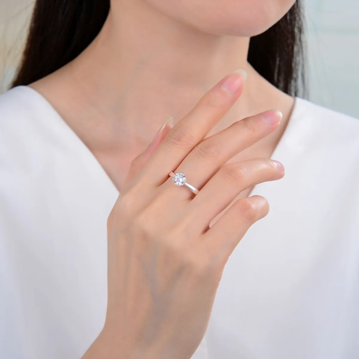 COGGIOLA - Anillo Solitario Ashna Plata Fina 925