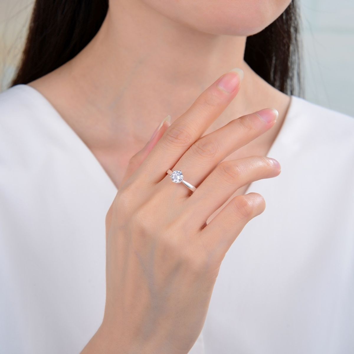 COGGIOLA - Anillo Solitario Ashna Plata Fina 925