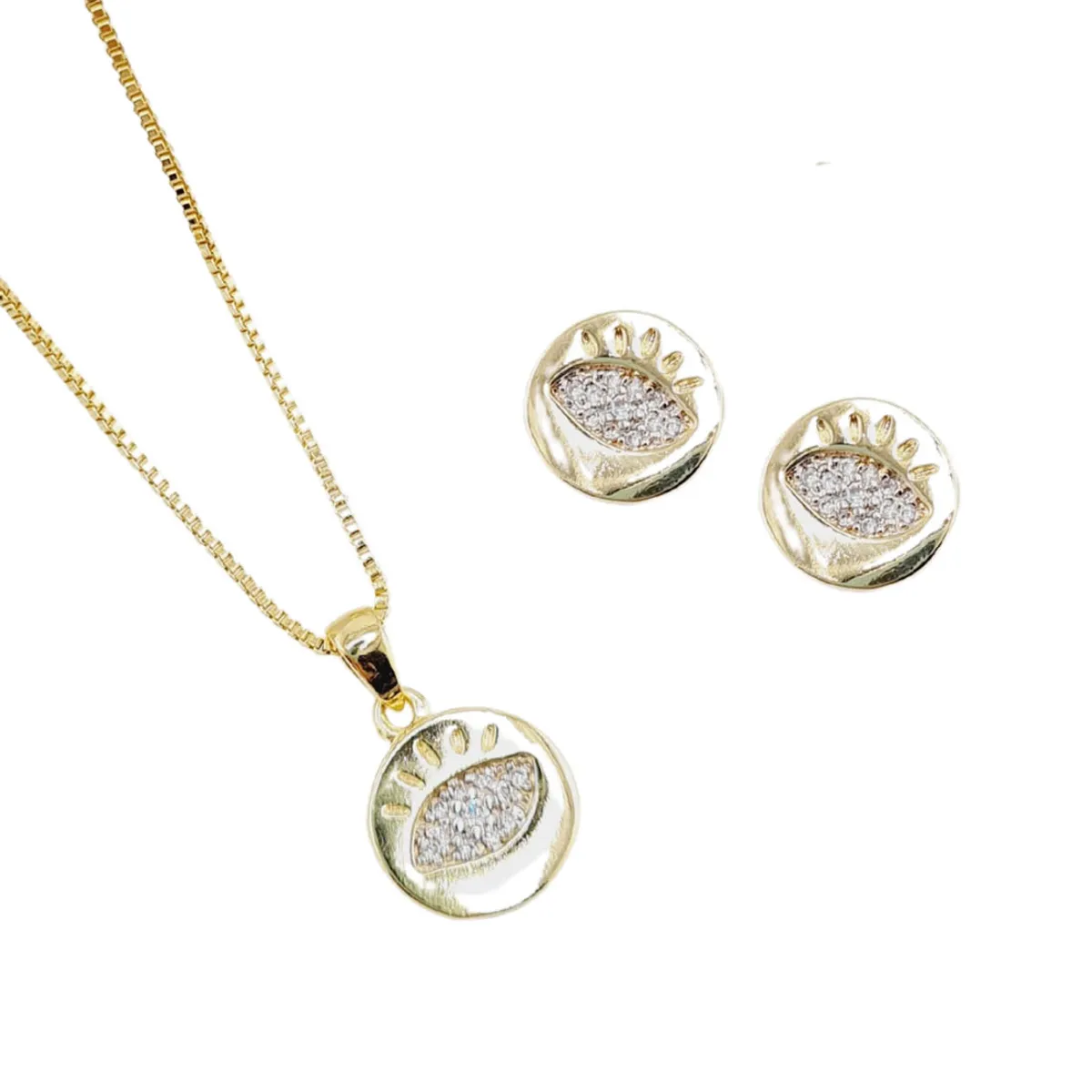 JOYAS MONTERO - Conjunto Alanya Gold Con Micro Circones