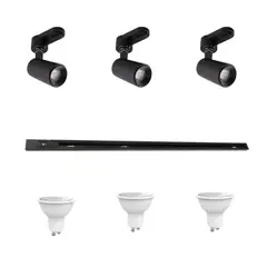 BOSCO - KIT DE RIEL ENERGIZADO NEGRO 1MT