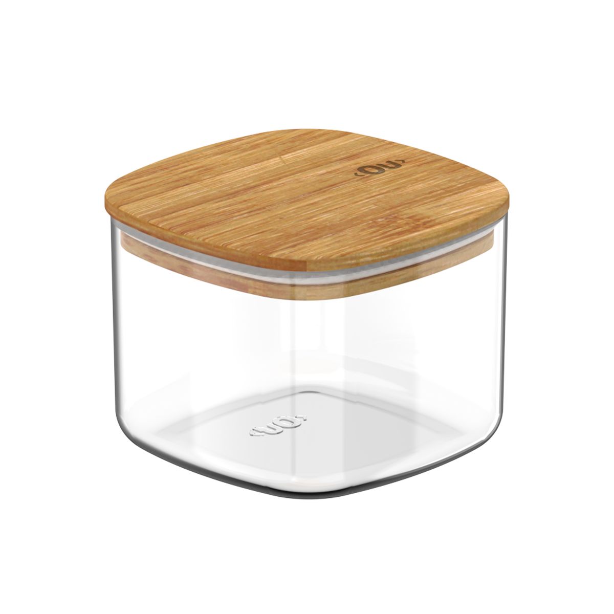 OU - Contenedor Hermético con Tapa Bambú Keep 0,45 lt Transparente Ou OU