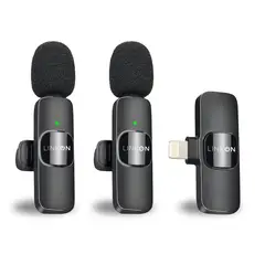 LINKON - Microfono Inalambrico Solapa Lavalier - Negro - Entrada Iphone