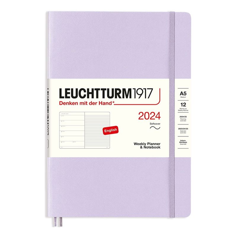 ANTARTICA LIBROS - Agenda 2024 A5 Semanal Y Notebook Lilac