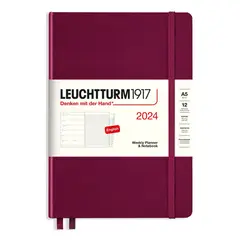ANTARTICA LIBROS - Agenda 2024 A5 Semanal Y Notebook Port Red
