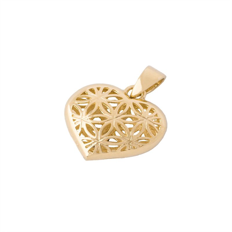 JB JOYAS BARON - Colgante de Oro 18kt Corazon Globo Calado