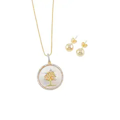 JOYAS MONTERO - Conjunto Arad Gold Con Micro Circones.-