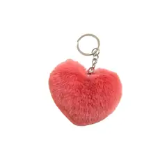 GENERICO - Llavero mullido con accesorio de corazón