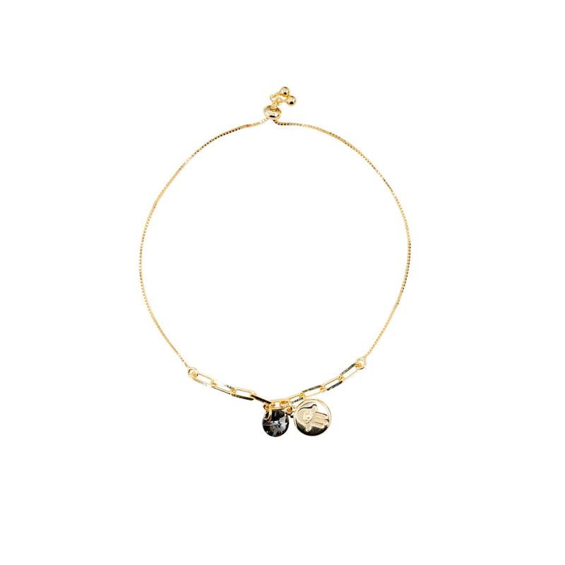 JOYAS MONTERO - Pulsera Proteccion Gold Con Cristales Genuinos