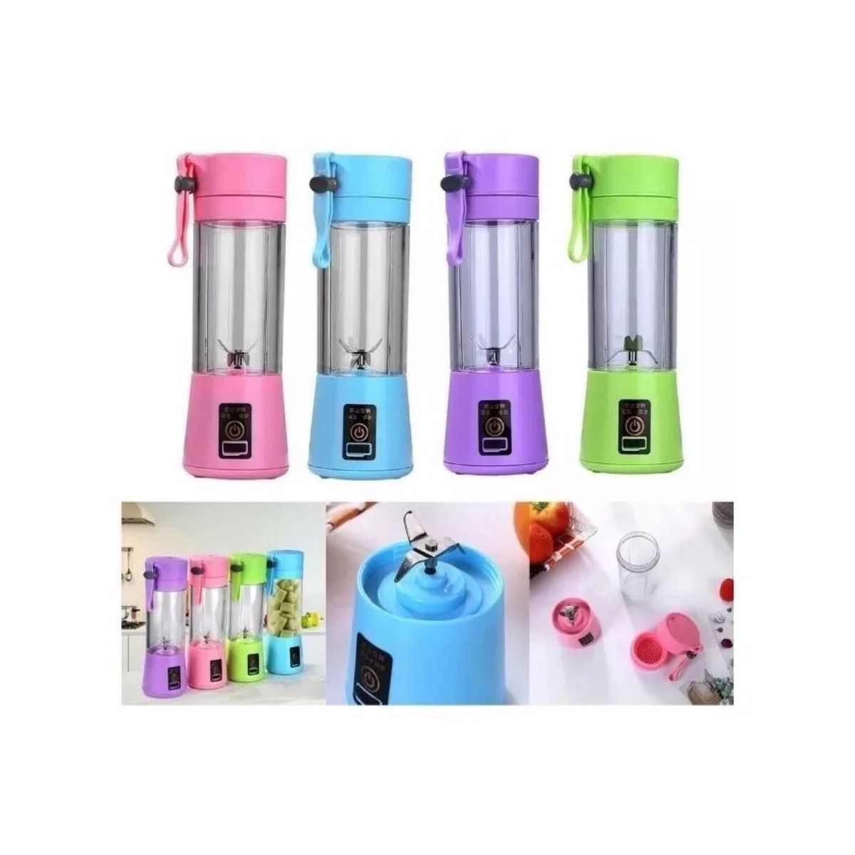 Batidora Licuadora Juguera Portátil USB Recargable Colores, marca GENERICO - Foto 2