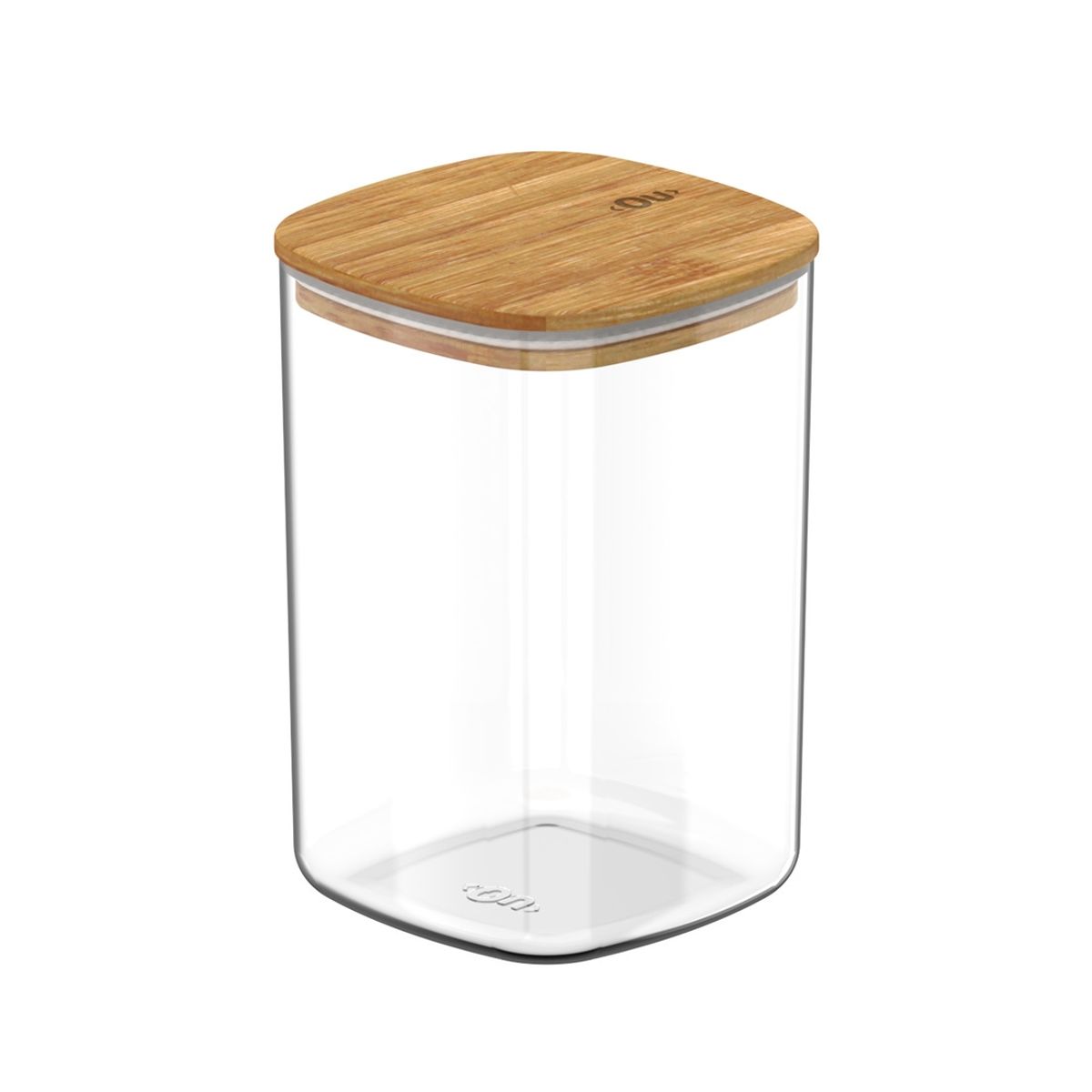 OU - Contenedor Hermético con Tapa Bambú Keep 1 lt Transparente Ou OU