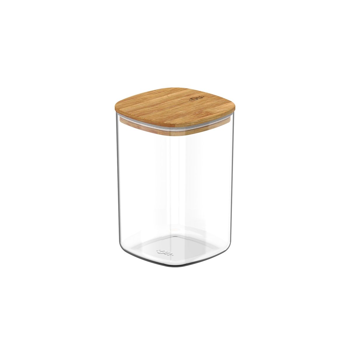 OU - Contenedor Hermético con Tapa Bambú Keep 1 lt Transparente Ou OU