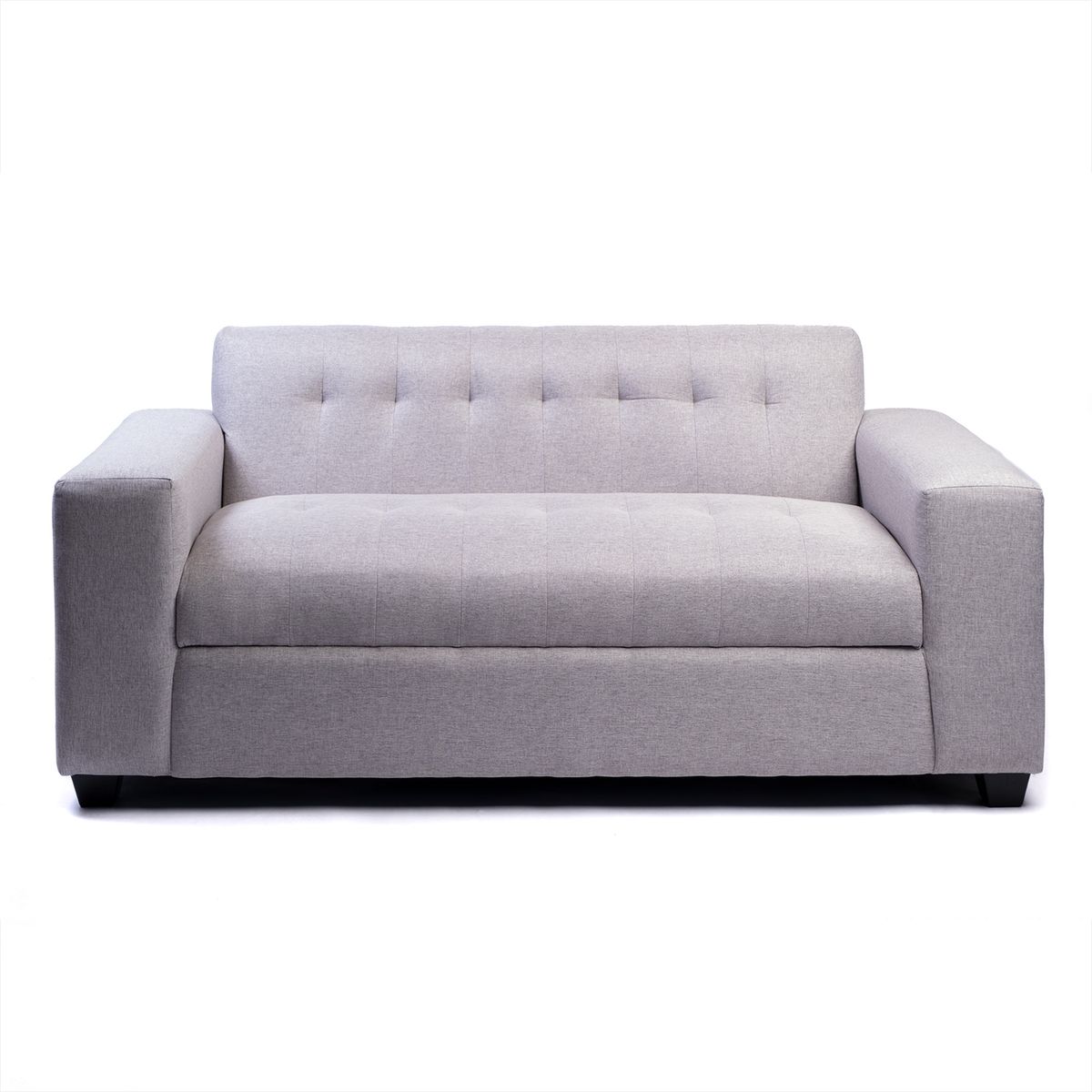 MUEBLES NEW - SOFA TRES CUERPOS GRIS LINO.