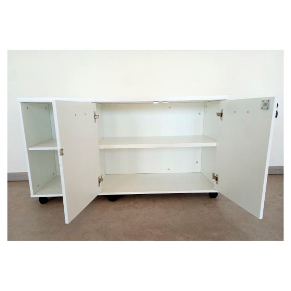 GENERICO - Mueble lateral 2 puertas con llave 120 x 60 x 40cm- Blanco