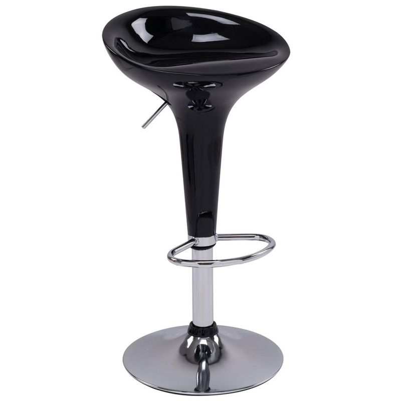 GENERICO - Silla Piso Taburete Bar Colores Respaldo Alto Negro