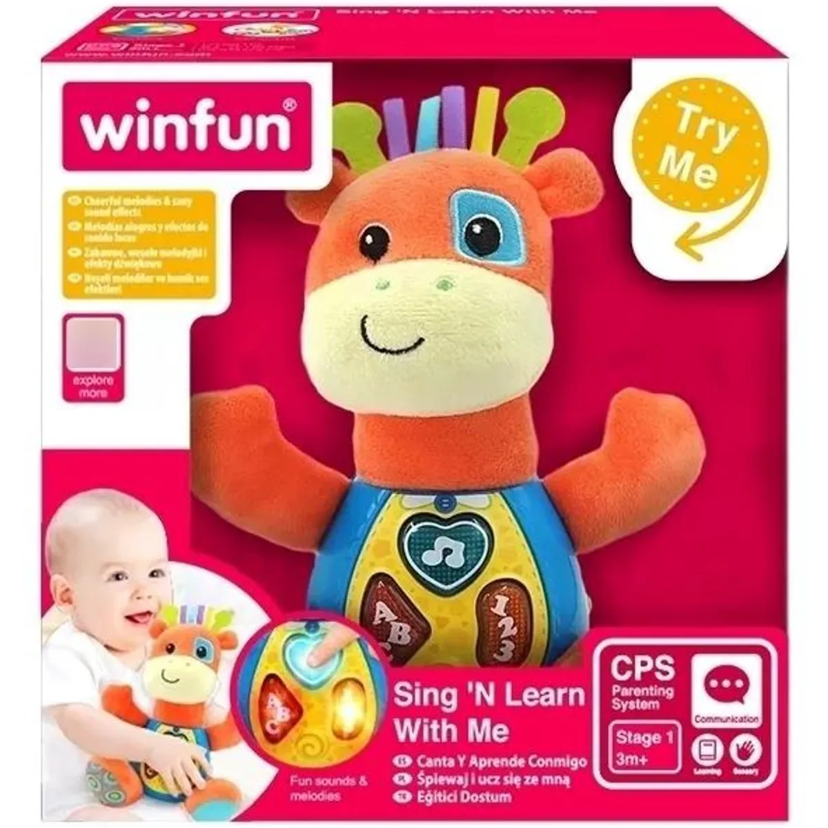 WINFUN - Peluche Jirafa Canta Y Aprende Conmigo