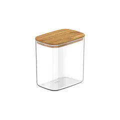 OU - Contenedor Hermético Rectangular Bambú Keep 1,5 lt Transparente