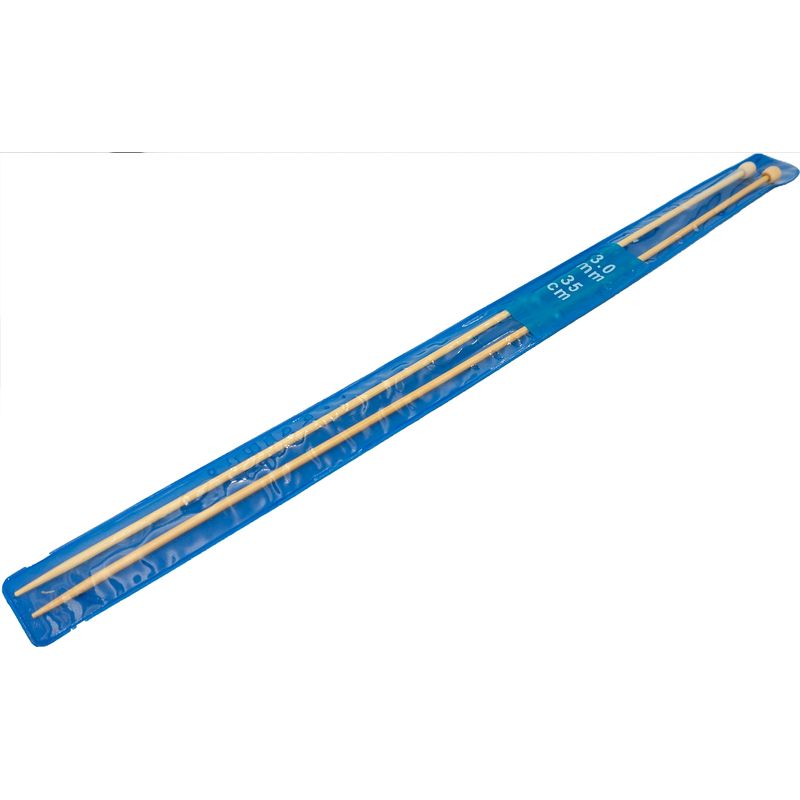 GENERICO - Palillos de Bambú 3.0mm para tejer de 35cm Knitting needles