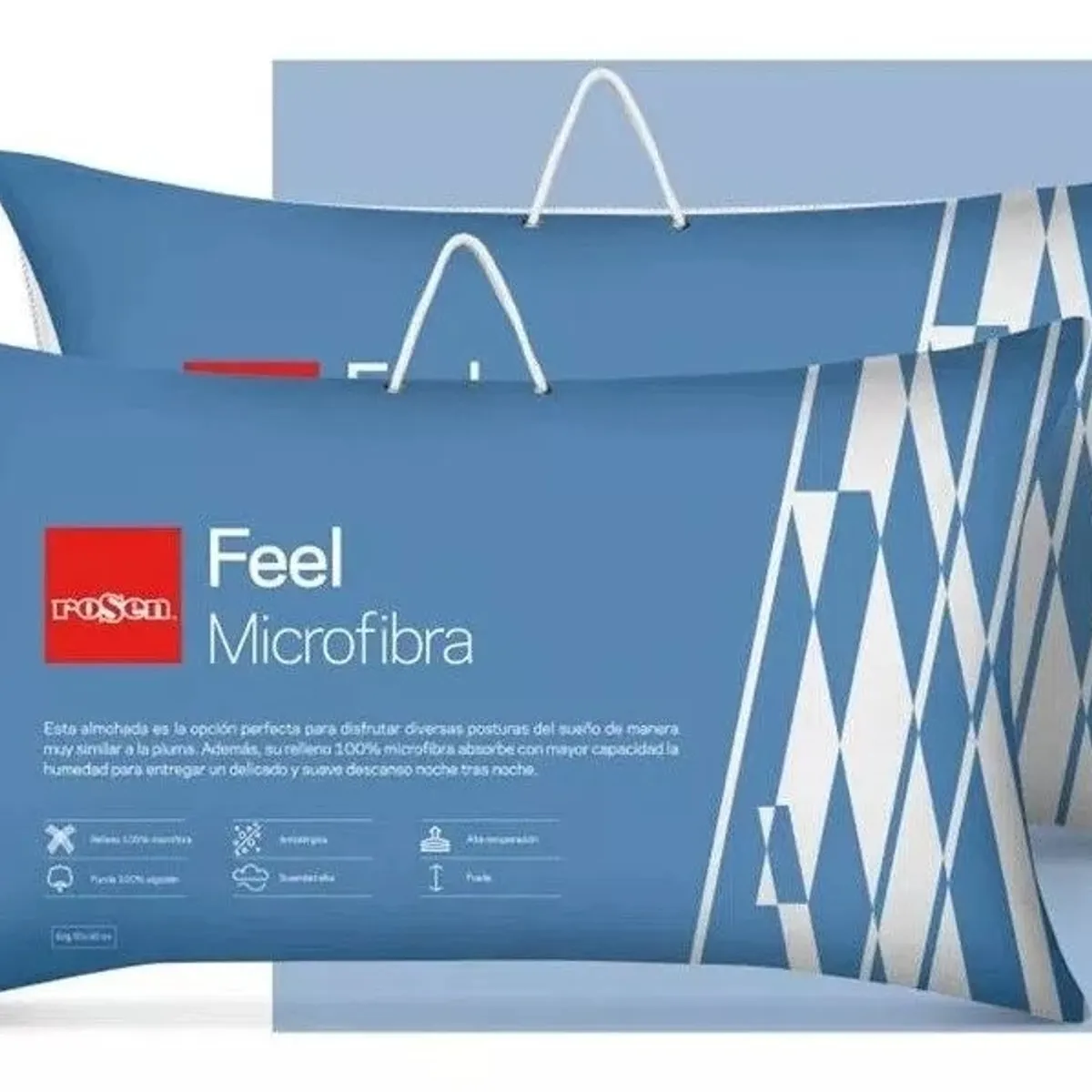ROSEN - Pack 2 Almohadas Feel Microfibra King 50 X 90cm - Rosen