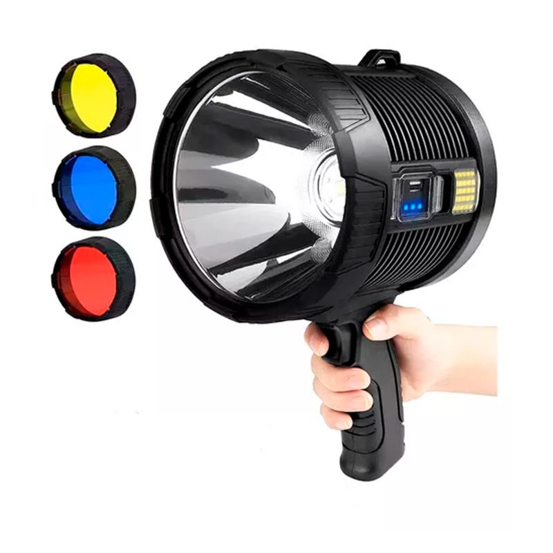 GENERICO - Foco Linterna Led Recargable 3 Modos Con Usb Solar