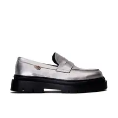 LANDAZURI - Mocasín Cuero Mármara Plata