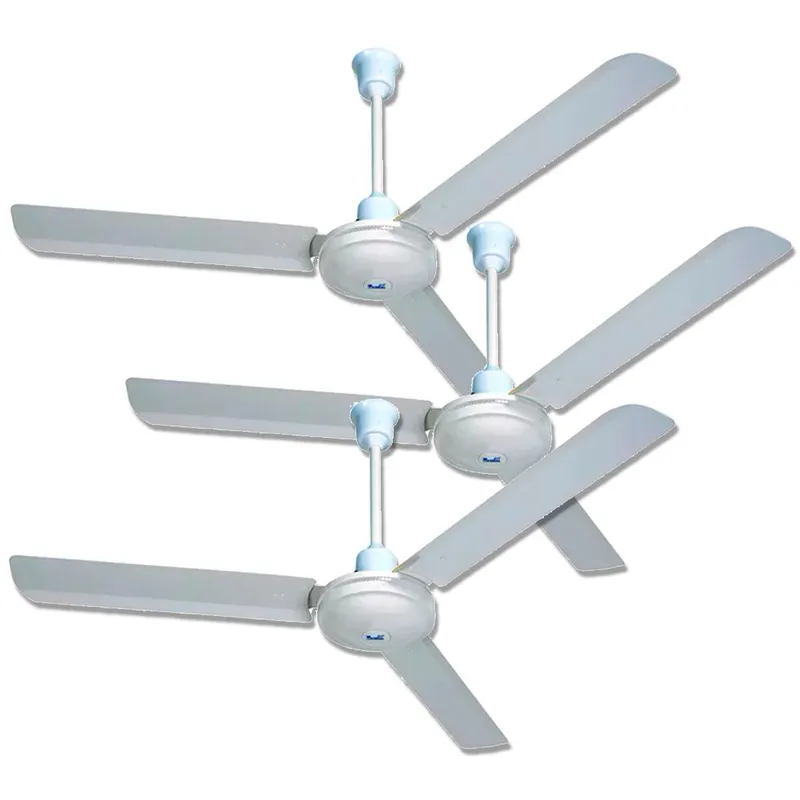GENERICO - Pack X3 Ventiladores De Techo De Metal Con 3 Aspas 142 Cm
