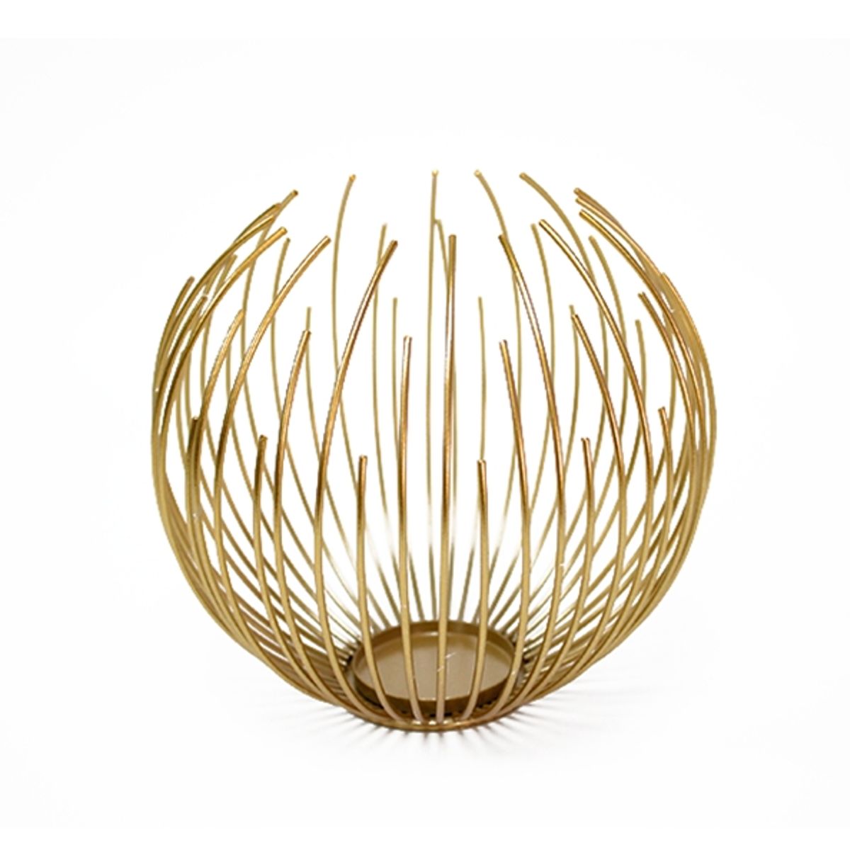 NEWTREE - Candelabro Porta Vela Esfera Dorada 15cm