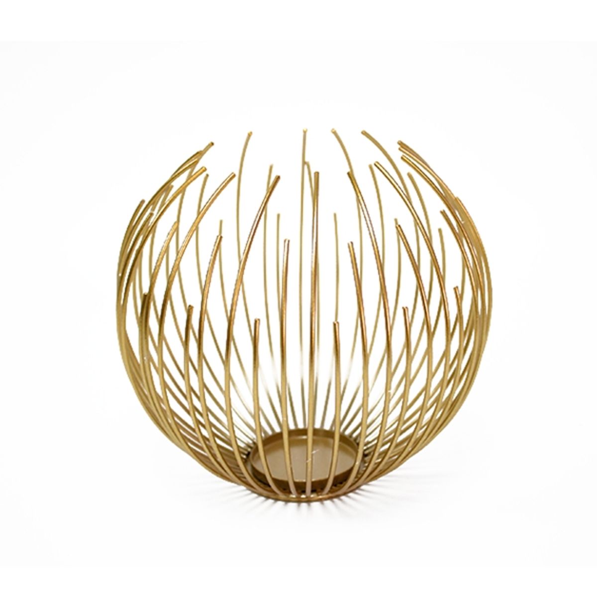 NEWTREE - Candelabro Porta Vela Esfera Dorada 15cm