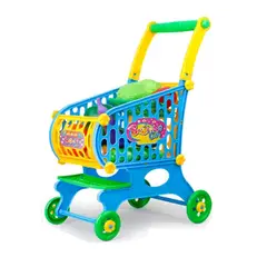 KIVARA - Carro Supermercado Juguete Carrito Compra Celeste Accesorios