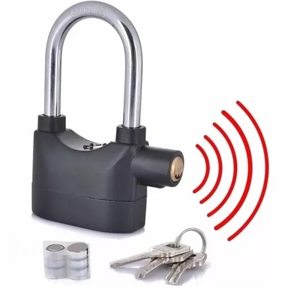 GENERICO - Candado Con Alarma Anti Robo De 110db Para Mayor Seguridad